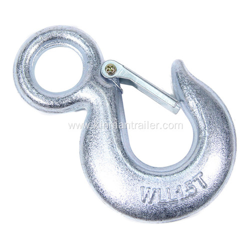 forged steel zinc plated clevis eye hook with slip